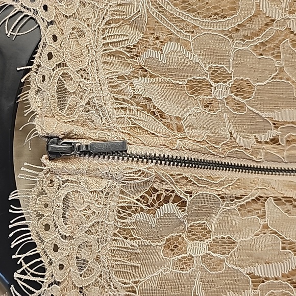 Zara Trafaluc women lace crop top, Size Small, Beige - Picture 5 of 7